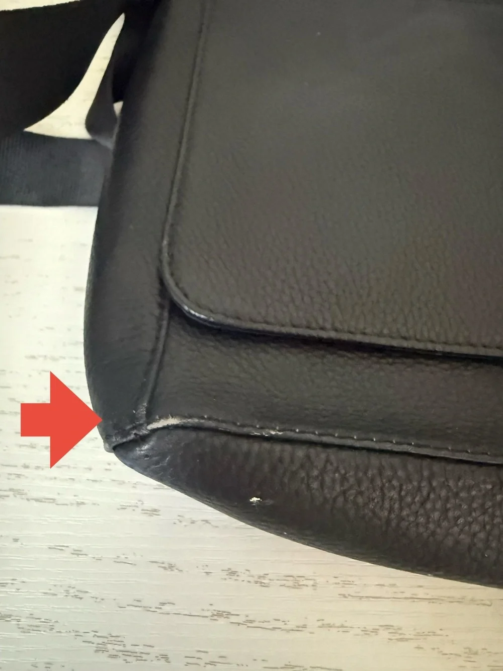 Black Leather Messenger Bag by blackbook adjustable strap lined